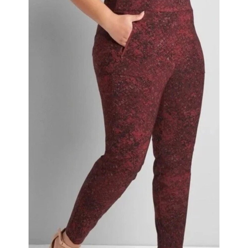 NWT Lane Bryant On The Go Slim Ankle Pants Womens 26 Easy On Elastic Waist
